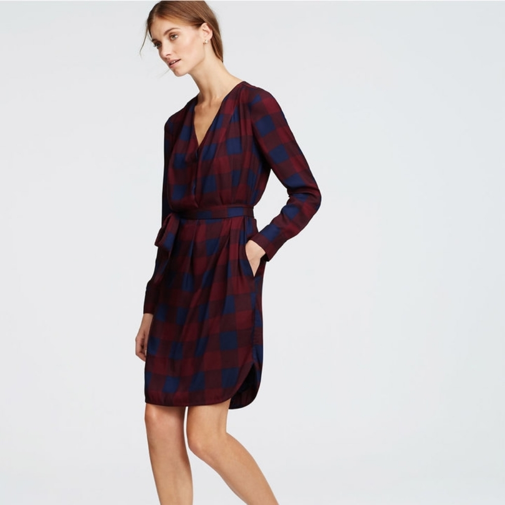 Ann Taylor Plaid Shirtdress